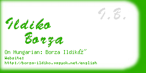 ildiko borza business card